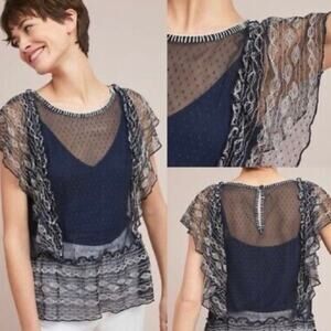 Anthropologie Meadow Rue Sloane Lace
Dotted Top